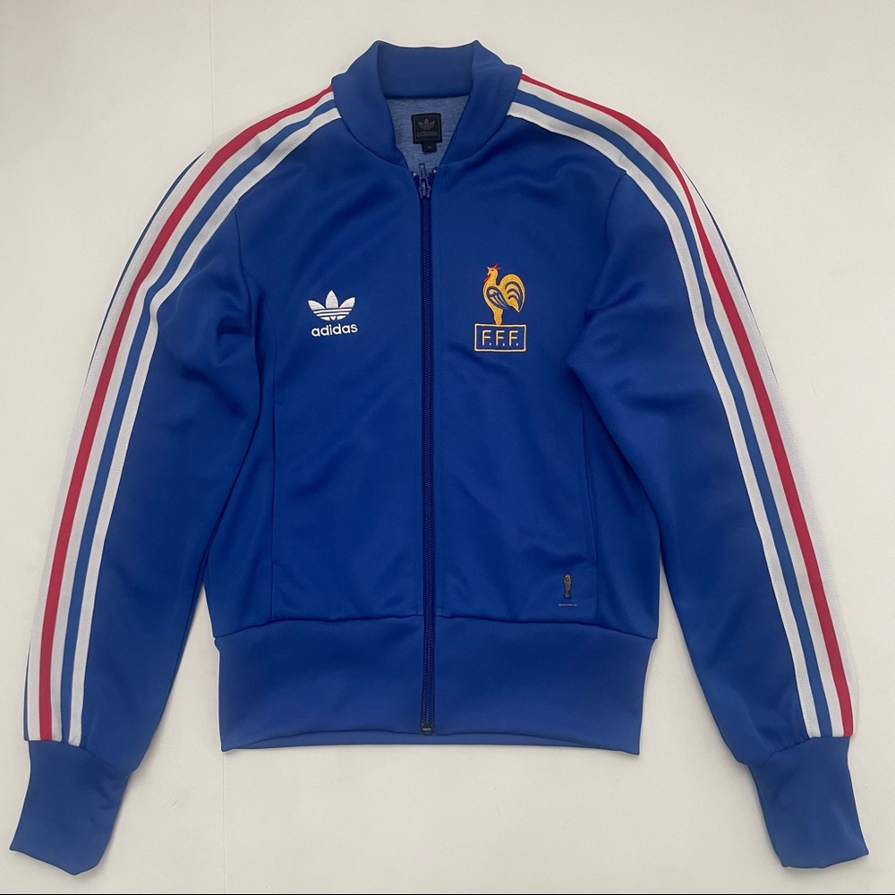 Vintage Style Adidas France 1974 FIFA Les Bleus Track Jacket